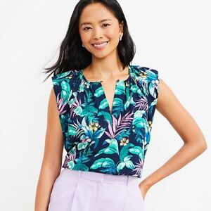 Tropical Print Loft Top